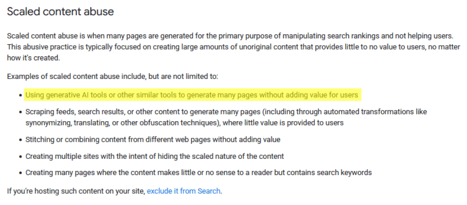 Google’s spam policies
