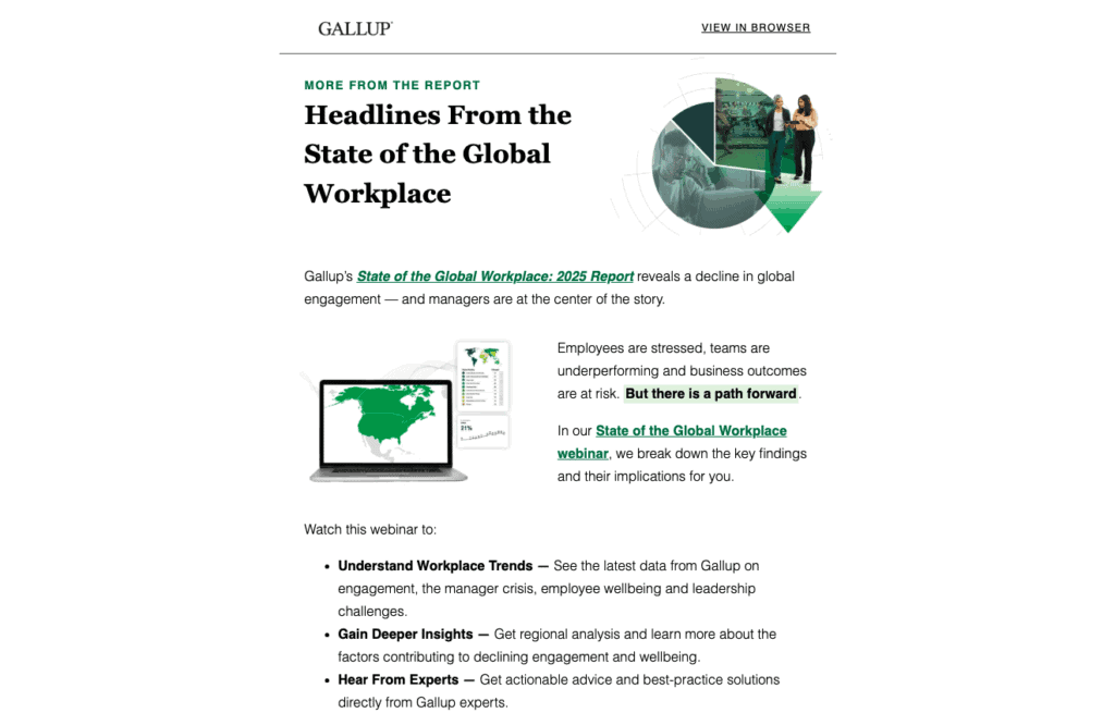 Screenshot of Gallup's report.