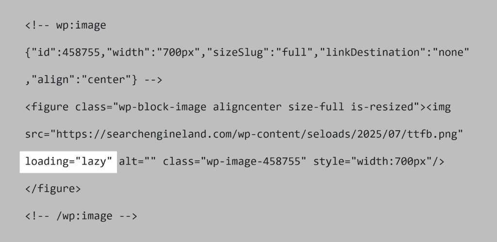How to implement lazy loading with the loading=”lazy” attribute.