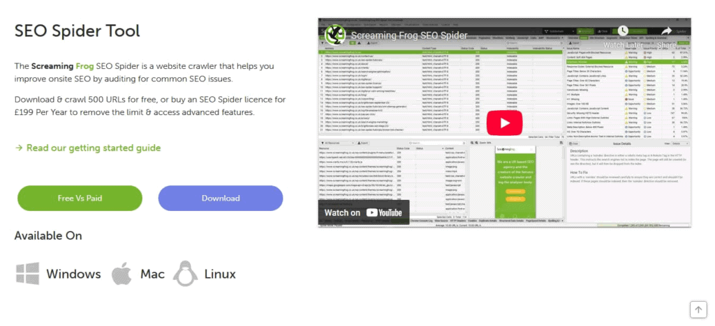 Screaming Frog SEO Spider