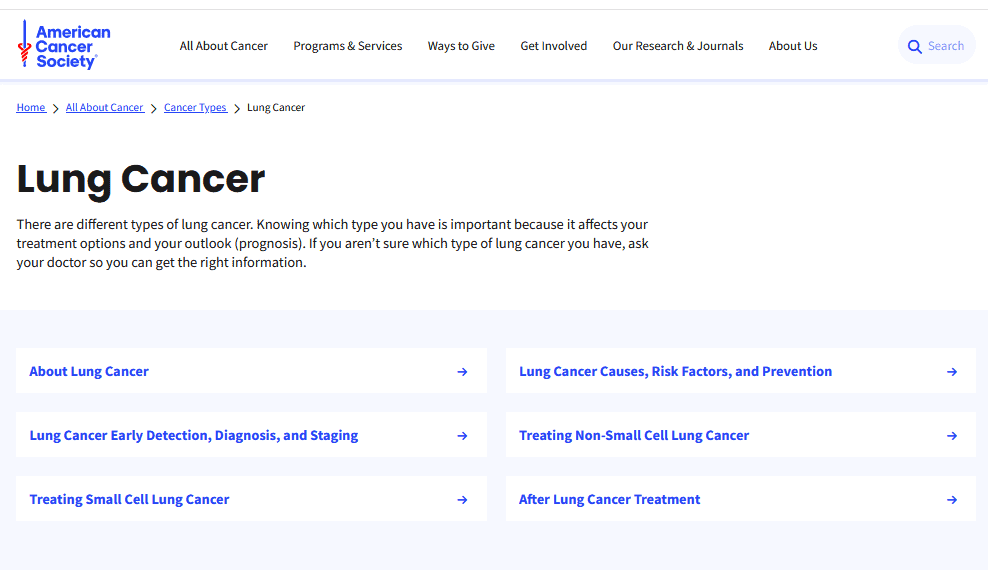 Long-form hub page example.