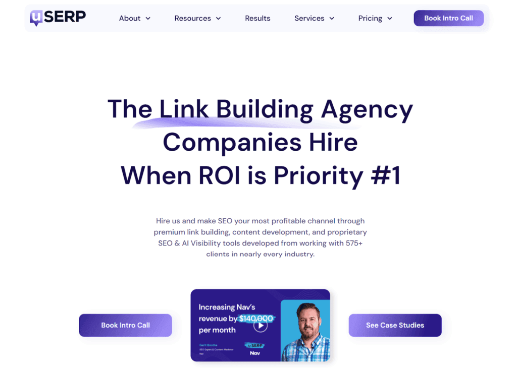 uSERP Agency
uSERP’s website banner.
