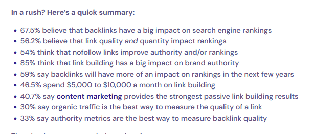 Stats from our State of Backlinks for SEO in 2025 report

