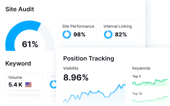 Screenshot of Semrush site audit.