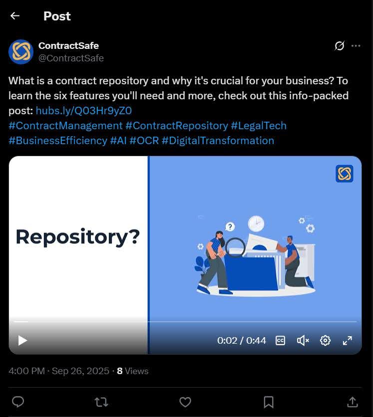 Example of how to introduce a link on Twitter, with context and keywords. 