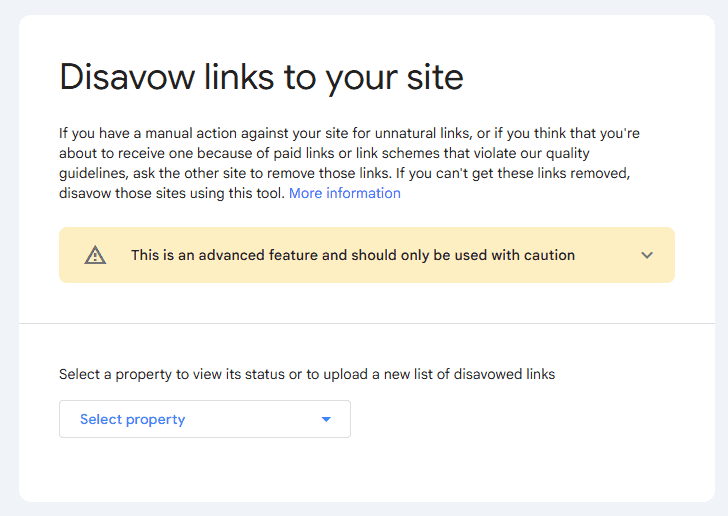 Google’s disavow tool

